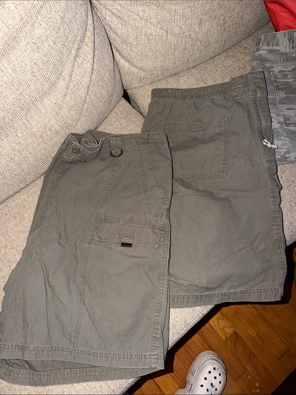 2 pairs of Men's Khaki Olive Cargo Shorts - Casual Utility Style size 48